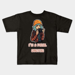 Lens Queen: Pixel Hunter Kids T-Shirt